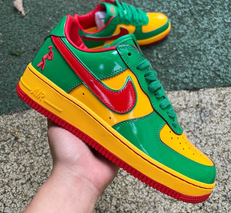 Lil Yatchy X Nike Air Force 1 Low concrete Boys-lucky Green