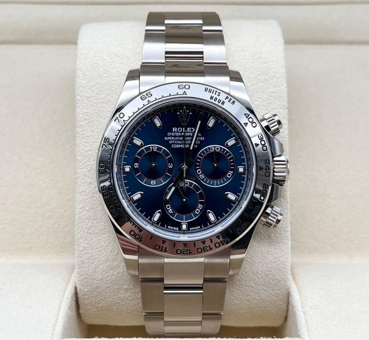 Rolex Daytona 116509 2023 Neu Blue Blau Full Set Lagernd Instock