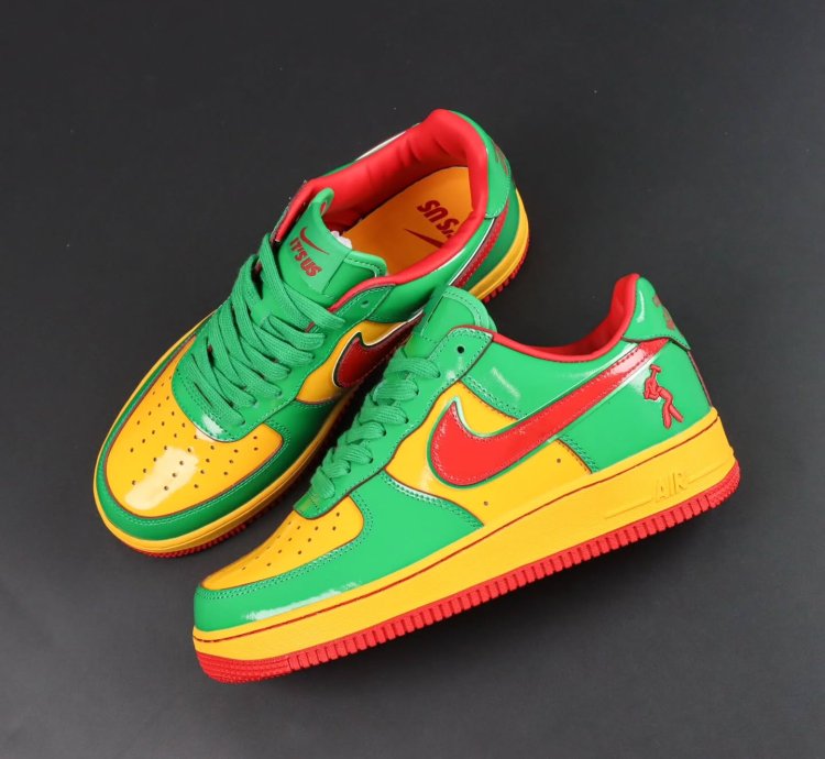 Lil Yatchy X Nike Air Force 1 Low concrete Boys-lucky Green