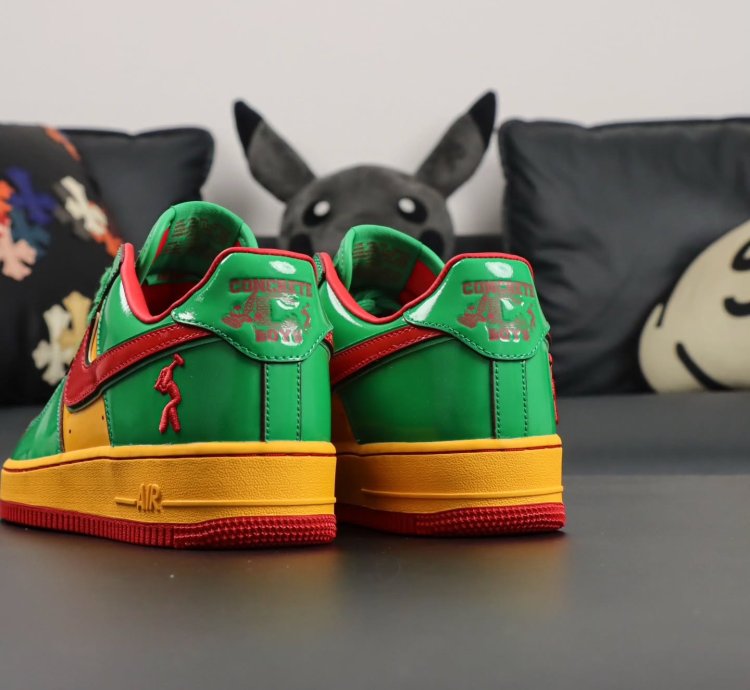 Lil Yatchy X Nike Air Force 1 Low concrete Boys-lucky Green