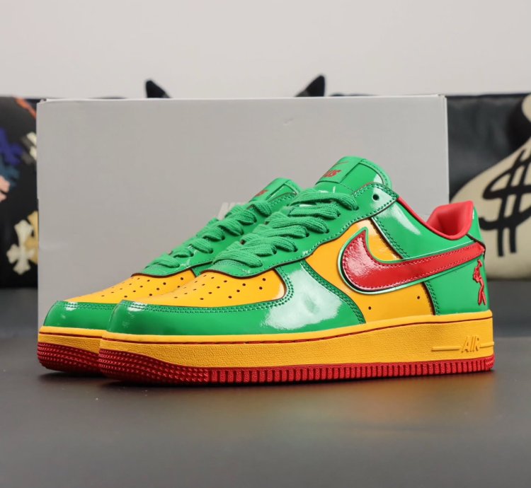 Lil Yatchy X Nike Air Force 1 Low concrete Boys-lucky Green