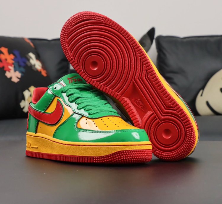 Lil Yatchy X Nike Air Force 1 Low concrete Boys-lucky Green
