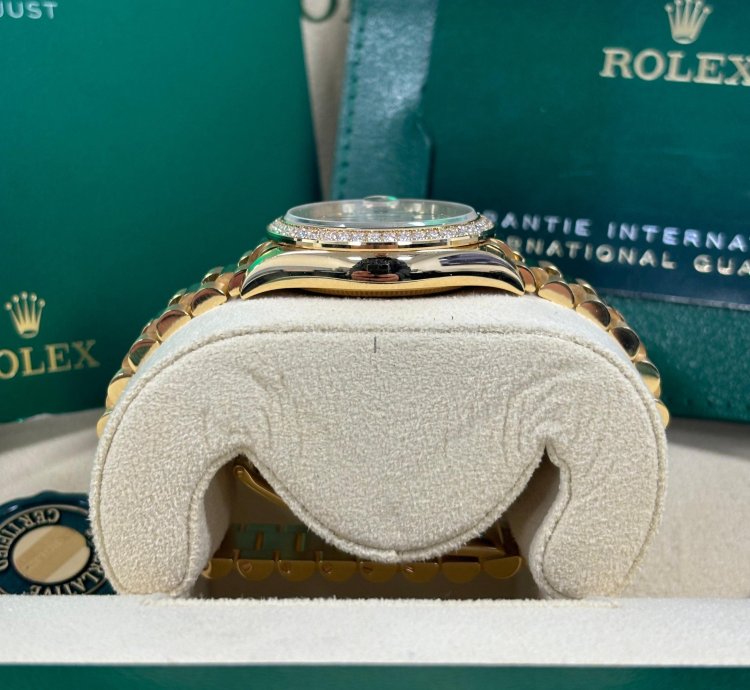 Rolex Datejust 31 Yellow Gold Diamond Set Mop Dial New 2024 Box And Papers