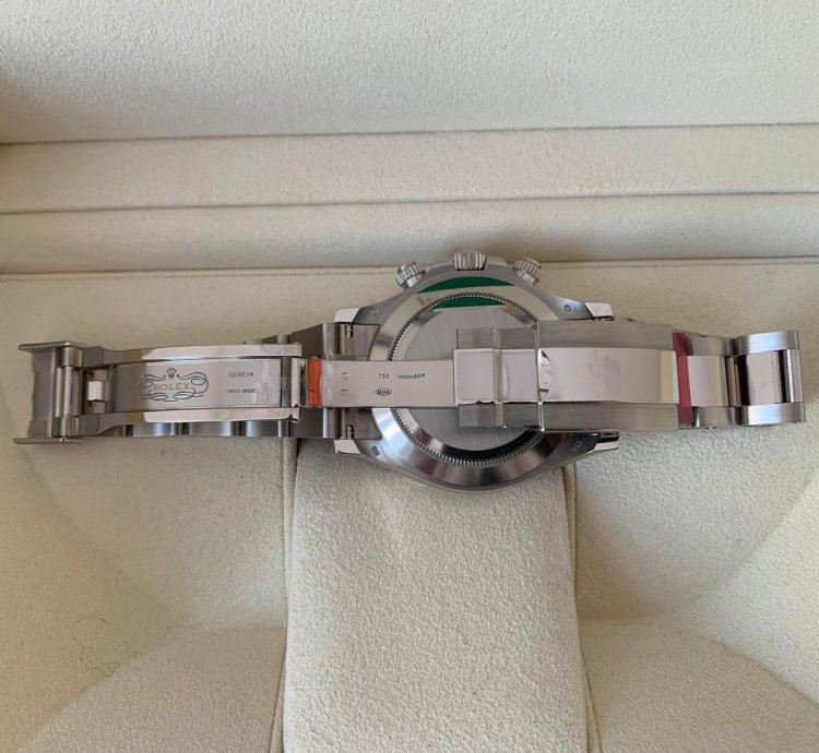 Rolex Daytona 116509 Factory Grey Black Dial White Gold 18kt Like New Nos