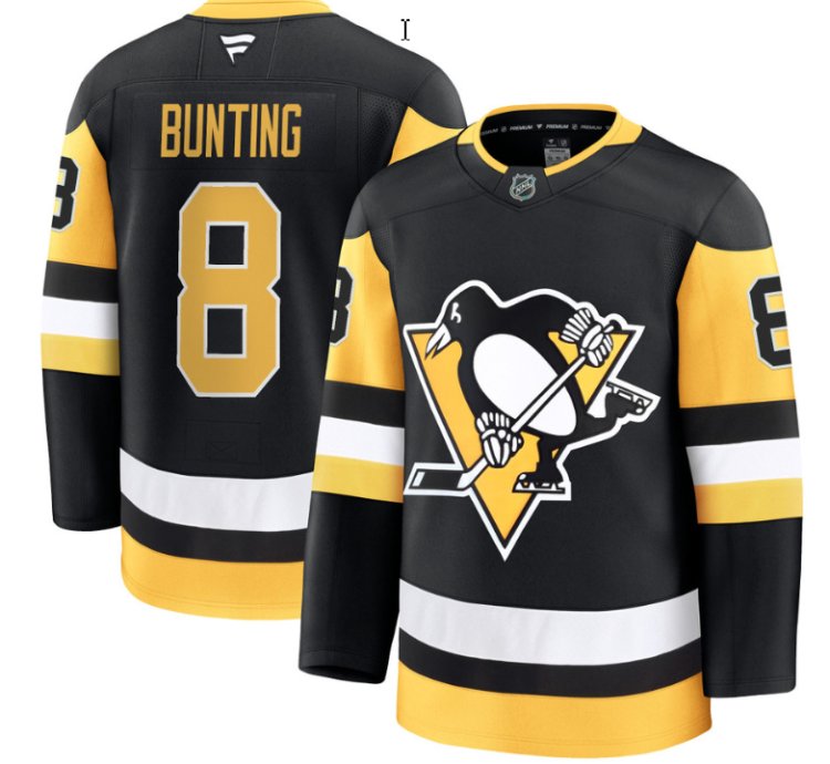Michael Bunting Jersey 8 Pittsburgh Penguins 2025 Premium All Stitched