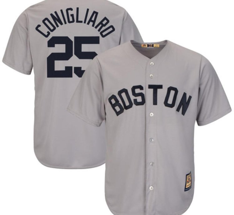Boston Red Sox Tony Conigliaro Gray Throwback Jersey