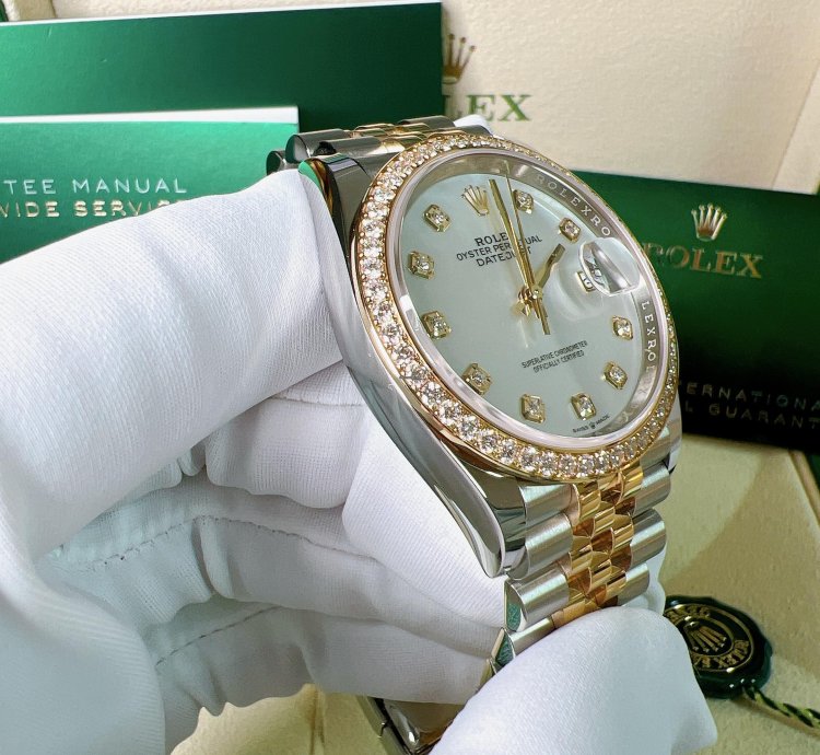 Rolex Datejust 36 2025 New Yellow Gold Two Tone Diamond Mop Mother Of Pearl Jubilee