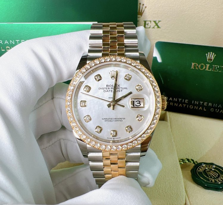 Rolex Datejust 36 2025 New Yellow Gold Two Tone Diamond Mop Mother Of Pearl Jubilee