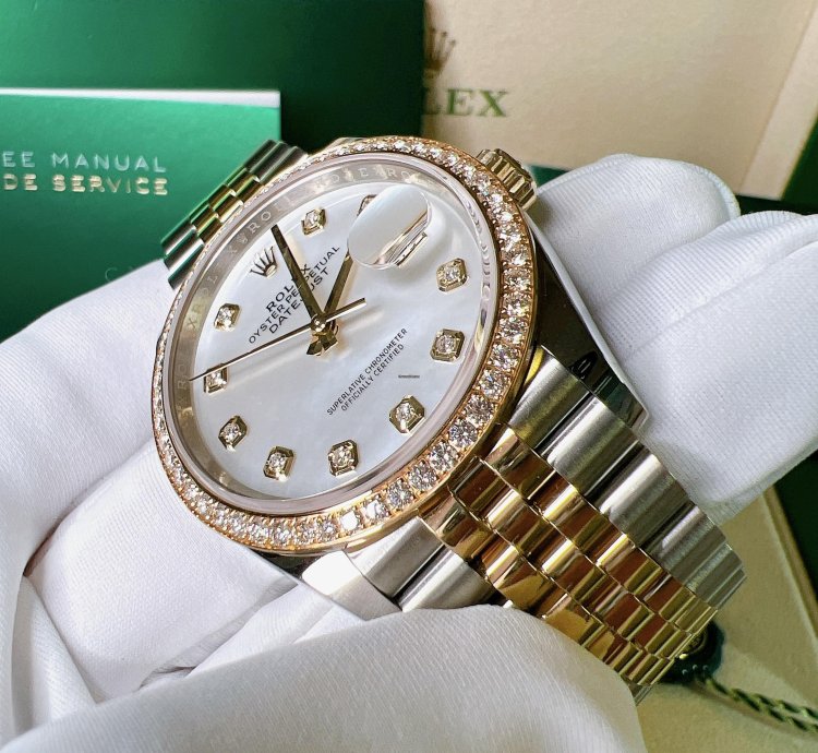 Rolex Datejust 36 2025 New Yellow Gold Two Tone Diamond Mop Mother Of Pearl Jubilee