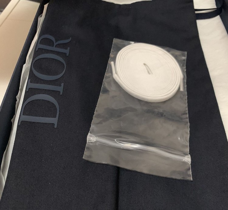 Dior B27 Low Top Sneakers In White And Light Blue Sz 42