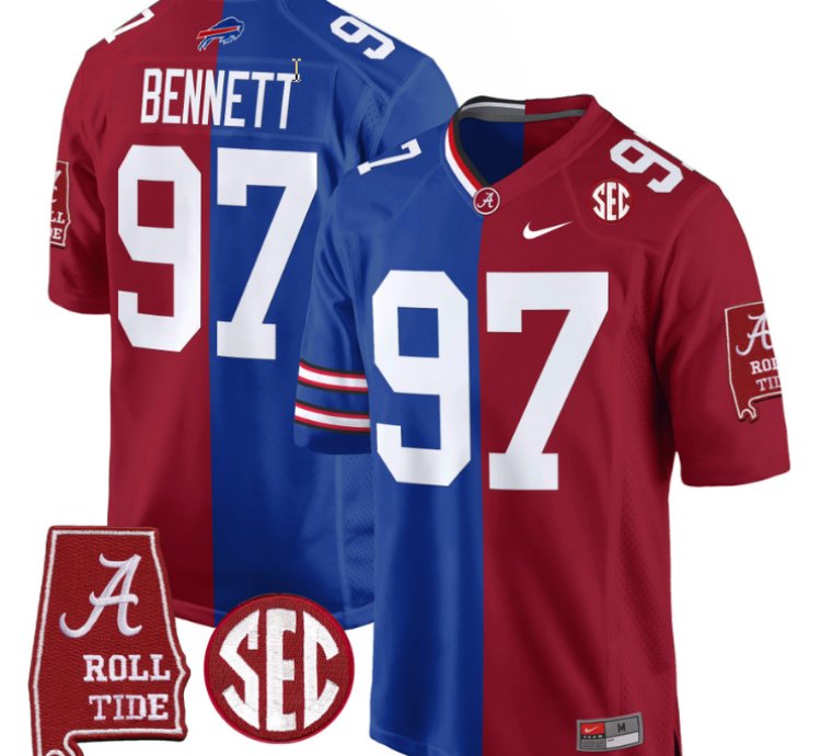 Cornelius Bennett Jersey 97 Alabama Crimson Tide Split Football Game Stitched