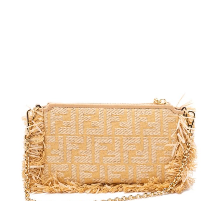 Fendi Baguette Fringe Detail Clutch Bag