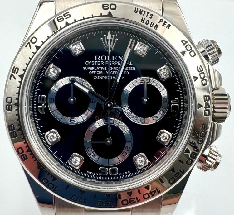 Rolex Daytona 116509 White Gold Black Diamond Dial Unworn 2023