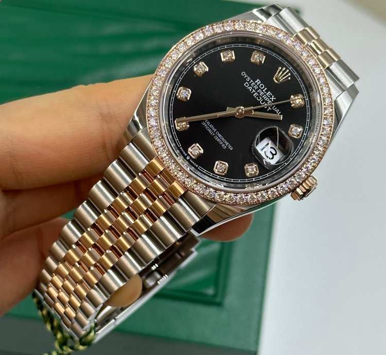 Rolex Datejust 36 126281rbr Black Diamonds Dial Jubilee