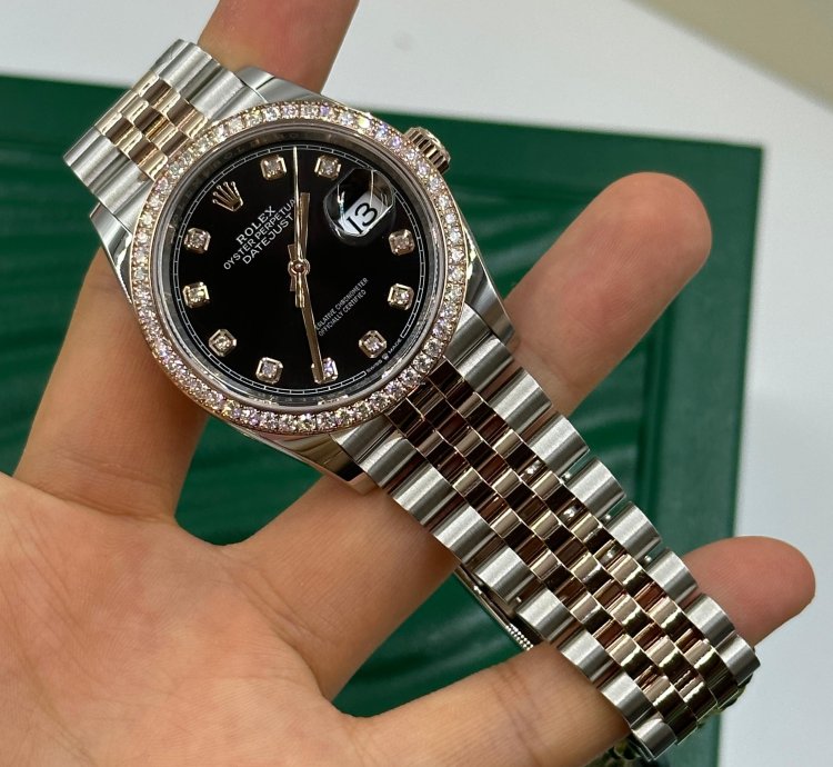 Rolex Datejust 36 126281rbr Black Diamonds Dial Jubilee