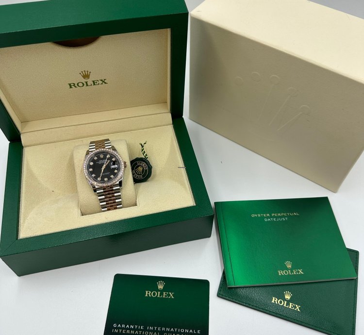 Rolex Datejust 36 126281rbr Black Diamonds Dial Jubilee
