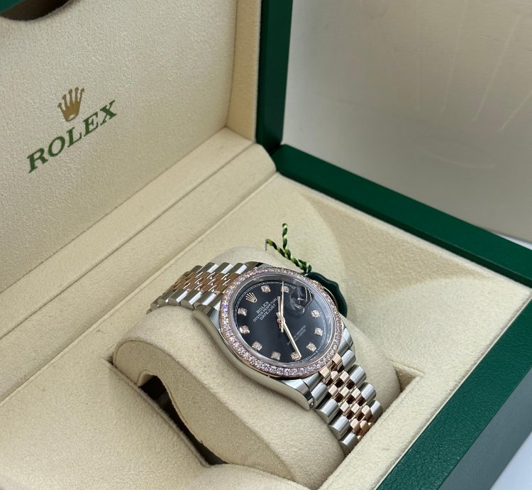 Rolex Datejust 36 126281rbr Black Diamonds Dial Jubilee