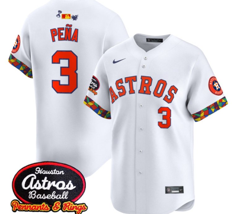 Jeremy Pena Jersey 3 Houston Astros X El Tiempo Cantina Vapor Premier Limited Stitched White