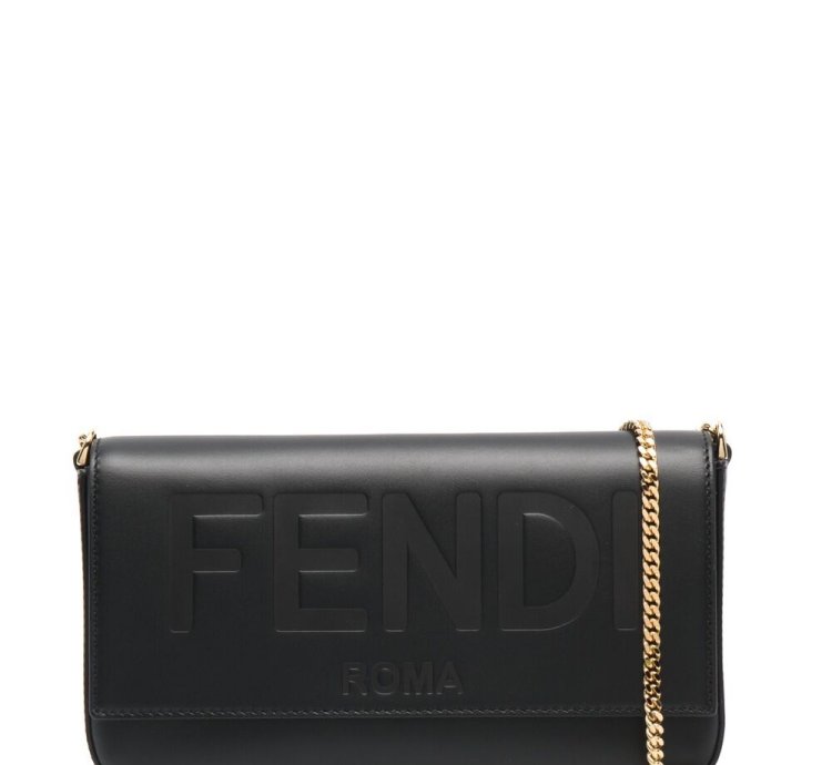 Fendi Logo Debossed Clutch Bag