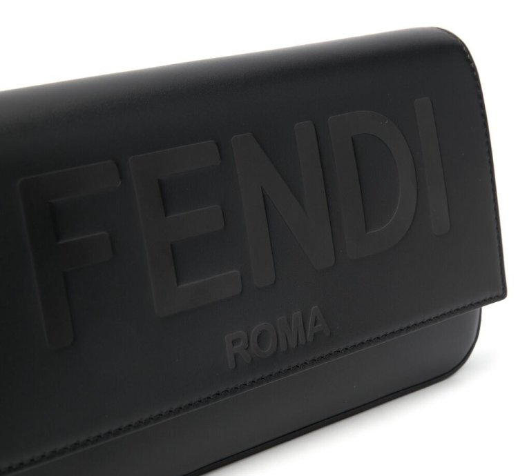 Fendi Logo Debossed Clutch Bag