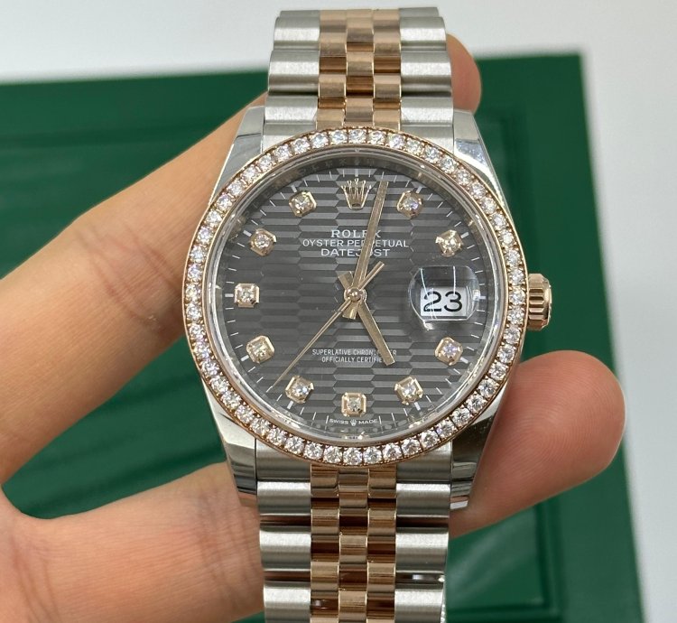 Rolex Datejust 36 126281rbr Grey Fluted Diamonds Dial Jubilee New Model 2022
