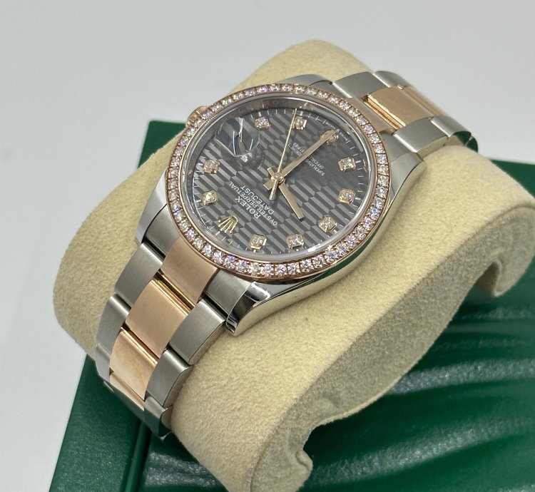 Rolex Datejust 36 126281rbr Grey Fluted Diamonds Dial Oys