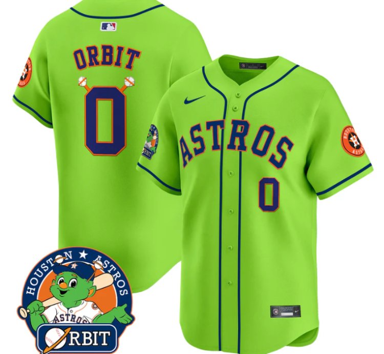 Orbit Jersey 0 Astros Orbit Patch Vapor Premier Limited V2 Stitched Green