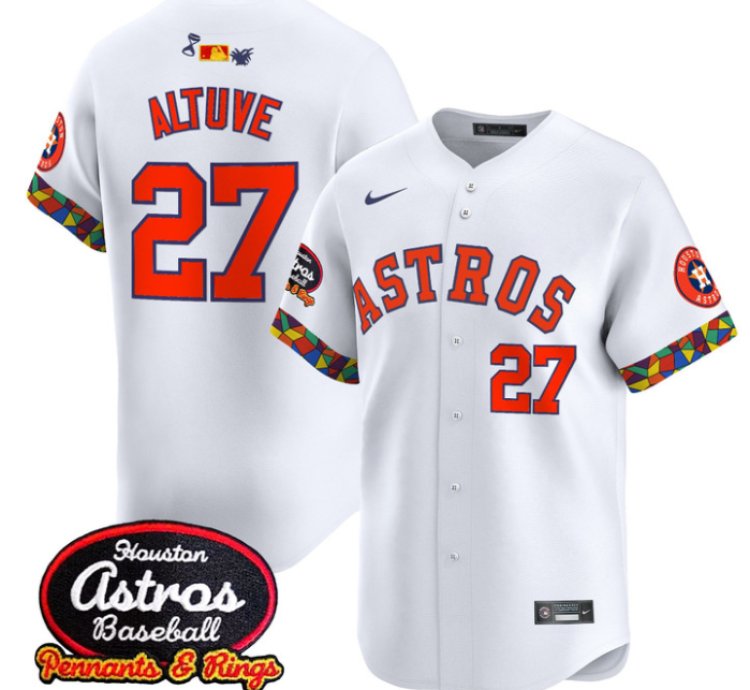 José Altuve Jersey 27 Houston Astros X El Tiempo Cantina Vapor Premier Limited Stitched White