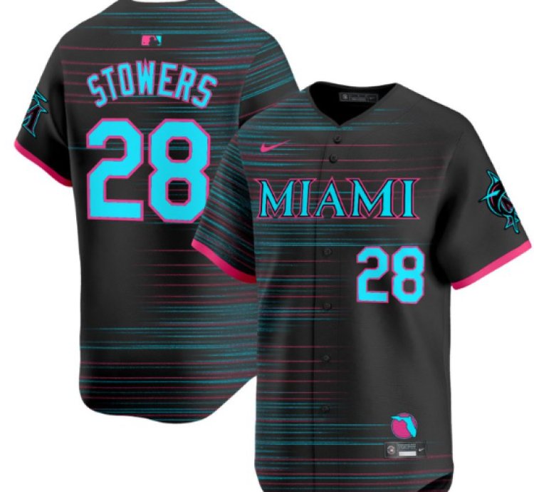 Kyle Stowers Jersey 28 Miami Marlins 2025 City Connect Vapor Premier Limited Stitched