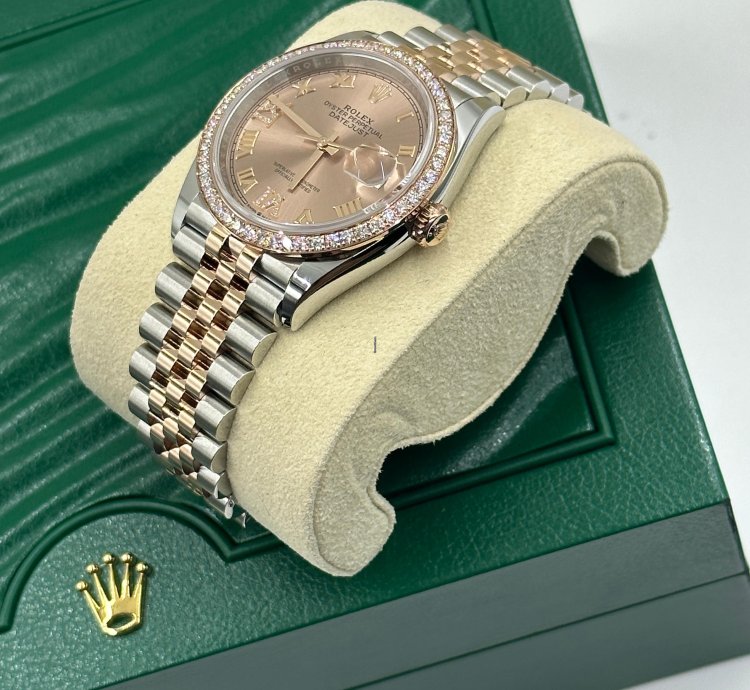 Rolex Datejust 36 126281rbr Ivix Pink Roman Dial Jubilee