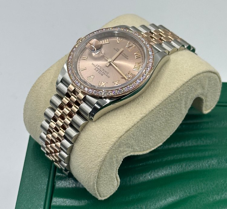 Rolex Datejust 36 126281rbr Ivix Pink Roman Dial Jubilee