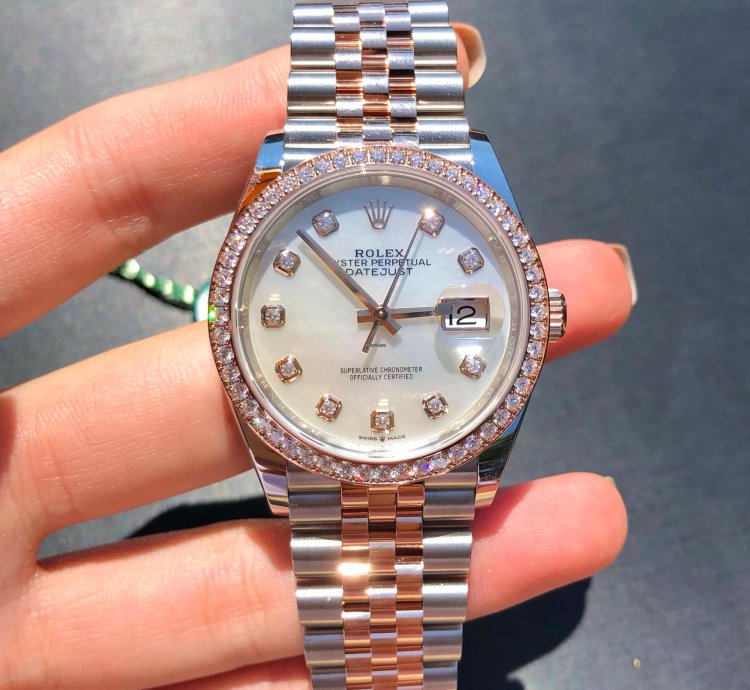 Rolex Datejust 36 126281rbr Ng White Mother Of Pearl Diamond Dial Jubilee