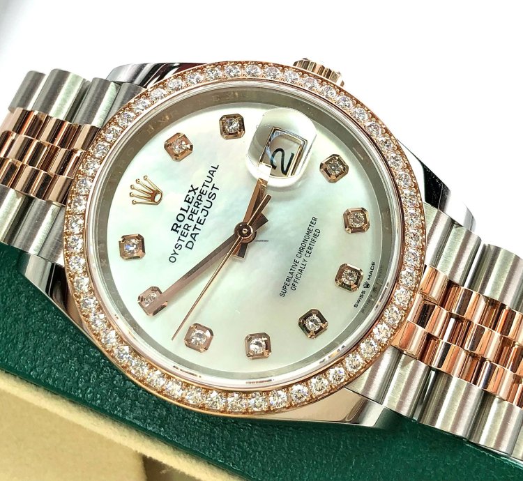 Rolex Datejust 36 126281rbr Ng White Mother Of Pearl Diamond Dial Jubilee