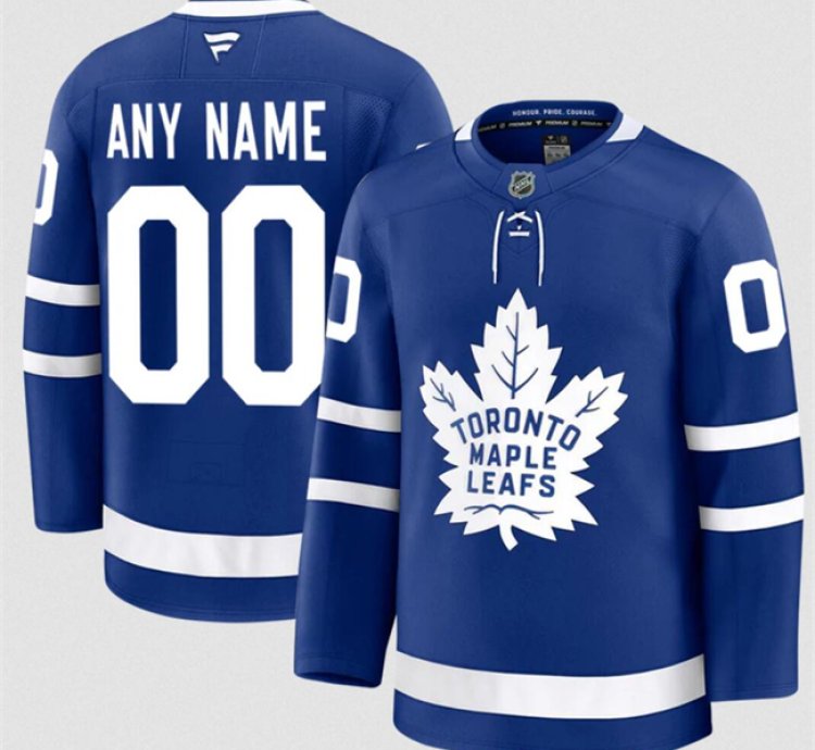 Mens Custom Toronto Maple Leafs Jersey Name Number 2025 Home Blue