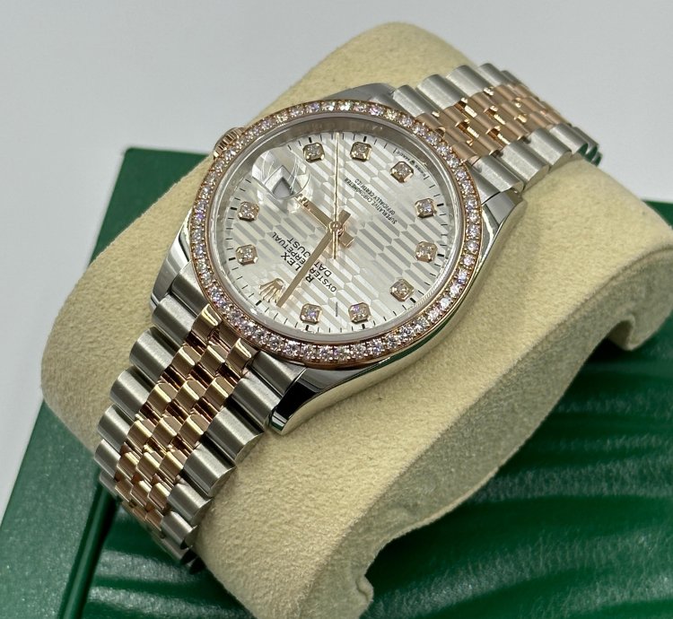 Rolex Datejust 36 126281rbr Silver Fluted Diamonds Dial Dial Jubilee
