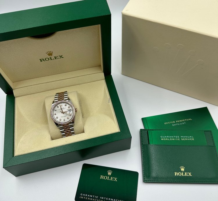 Rolex Datejust 36 126281rbr Silver Fluted Diamonds Dial Dial Jubilee