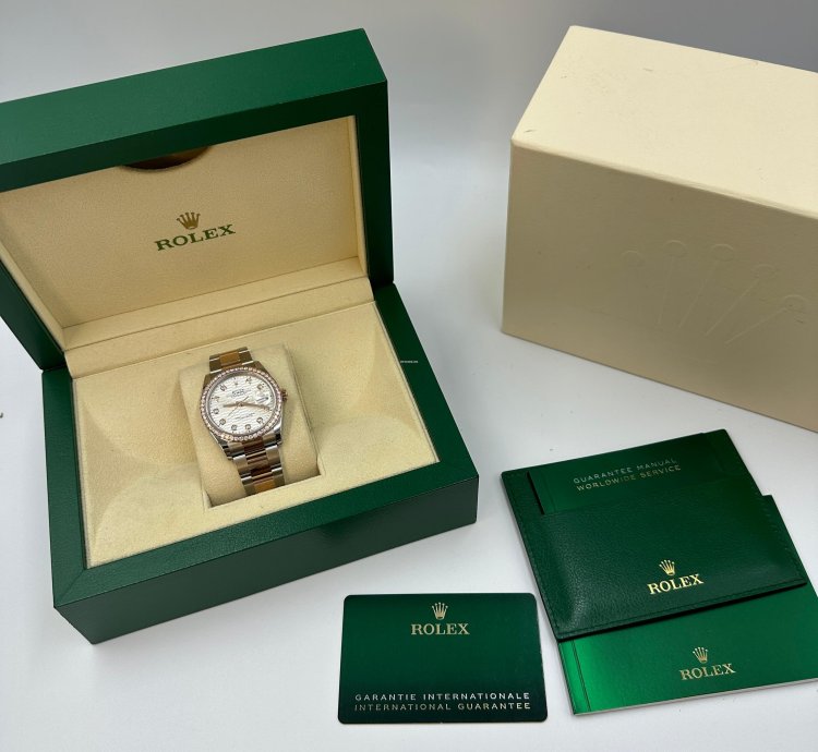 Rolex Datejust 36 126281rbr Silver Fluted Diamonds Dial Oyster