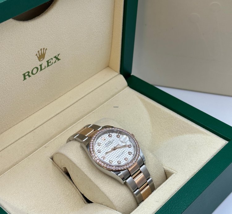 Rolex Datejust 36 126281rbr Silver Fluted Diamonds Dial Oyster