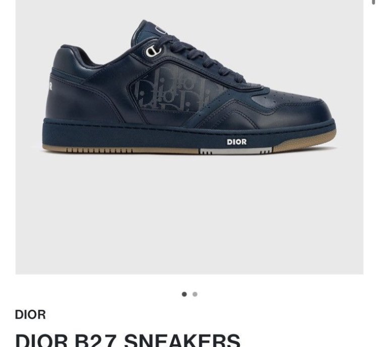 Dior B27 World Tour Sneakers Navy 42