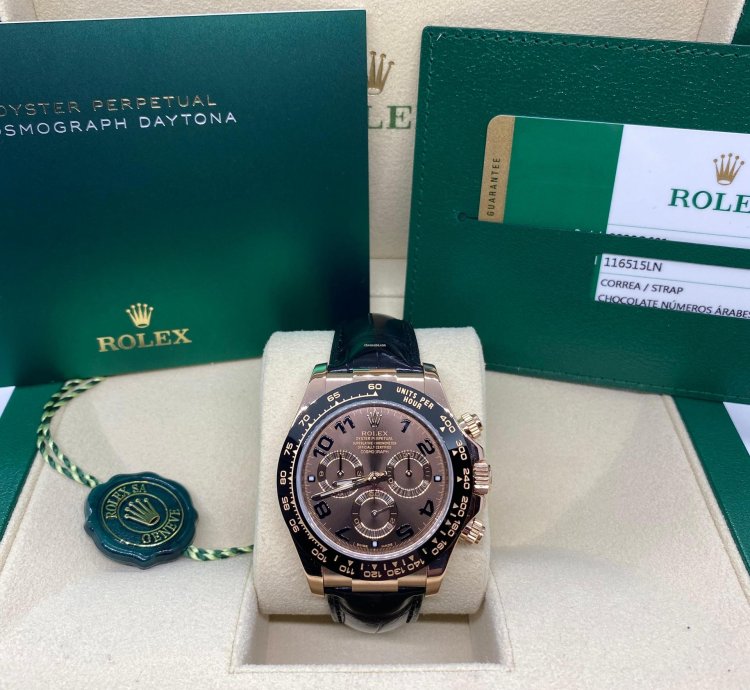 Rolex Daytona 116515ln Chocolate Arabic Dial Box And Papers