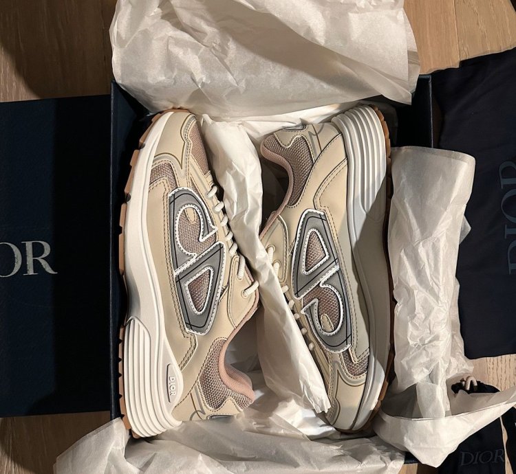 Dior B30 Beige Cream Mesh And Technical Fabric