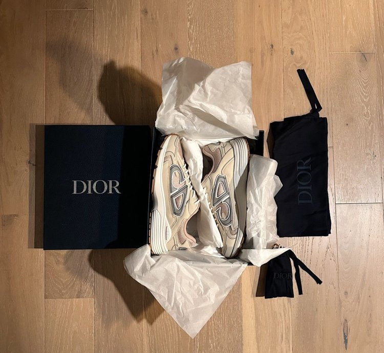 Dior B30 Beige Cream Mesh And Technical Fabric