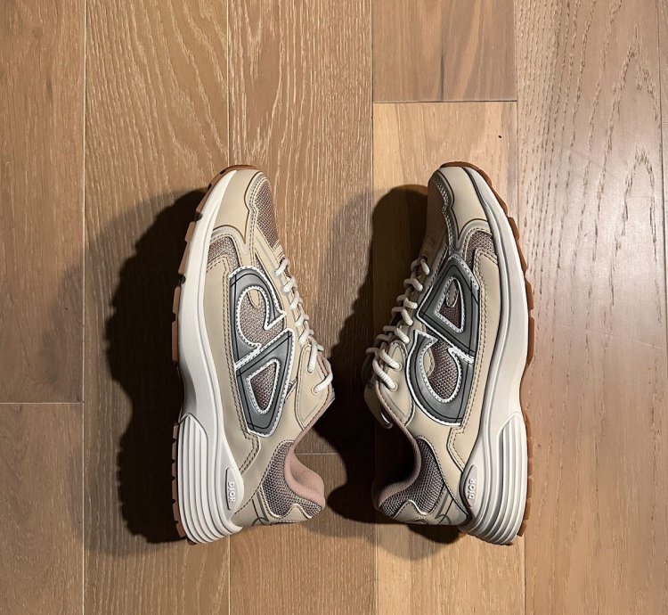 Dior B30 Beige Cream Mesh And Technical Fabric