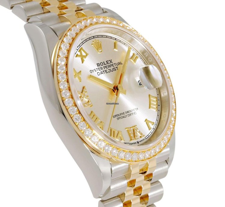Rolex Datejust 36 126283rbr Automatic Gold Steel Like New Unworn