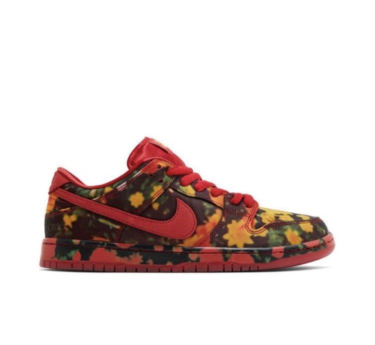 Nike Sb The Wizard Of Oz Dunk Low Poppy Field Fz1291-600