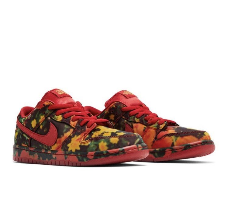 Nike Sb The Wizard Of Oz Dunk Low Poppy Field Fz1291-600