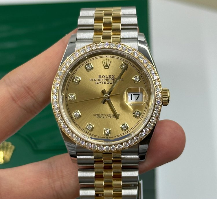 Rolex Datejust 36 126283rbr Champagne Diamond Jubilee