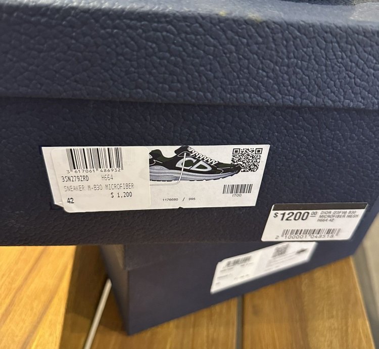 Dior B30 Black Olive 42 Fit 9 Us