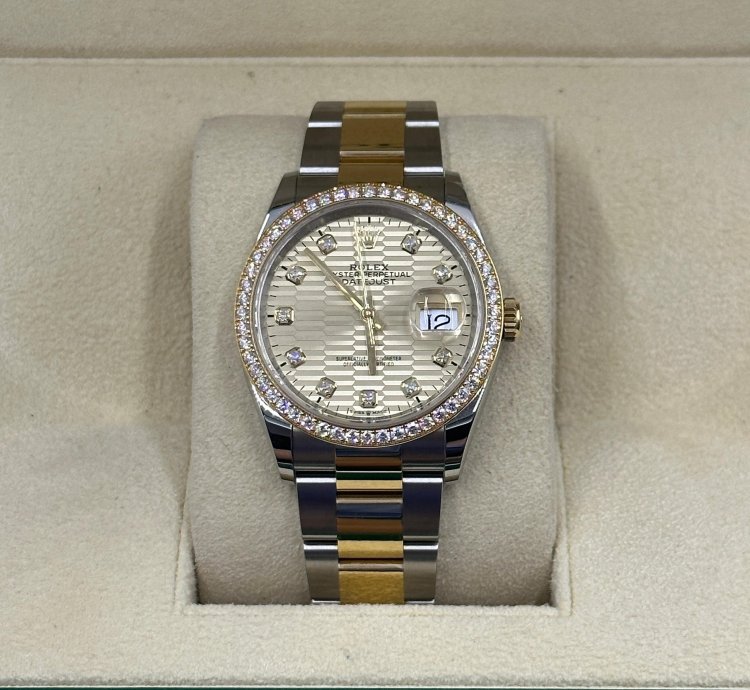 Rolex Datejust 36 126283rbr Champagne Flueted Diamond Oyster