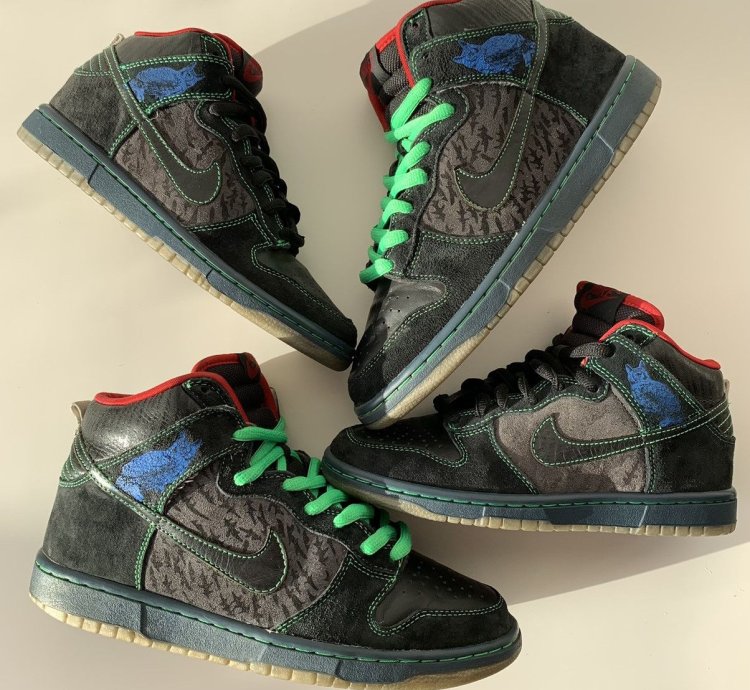New 2009 Nike Sb Dunk High Twin Peaks Gs